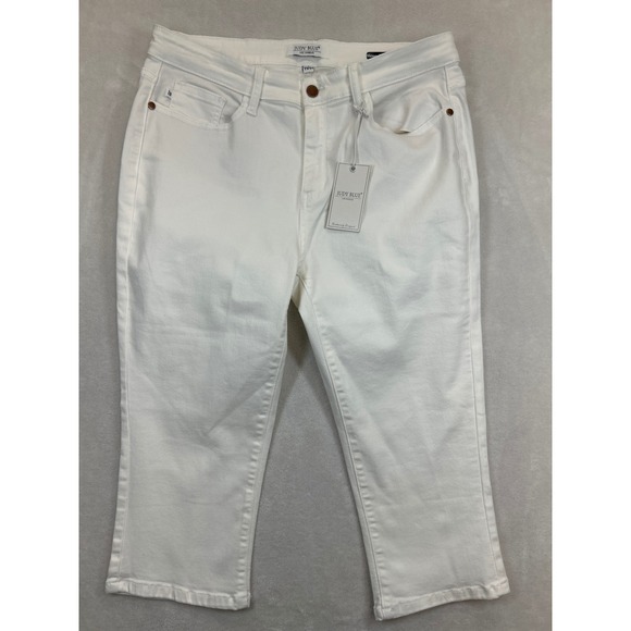 Judy Blue Capri Jeans Womens 13/31 White Denim NWT - Picture 1 of 9